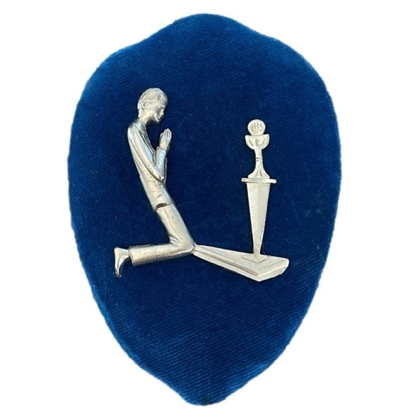 Pelted Inciso Pewter Style Religious Plaque - Picture 1 of 7